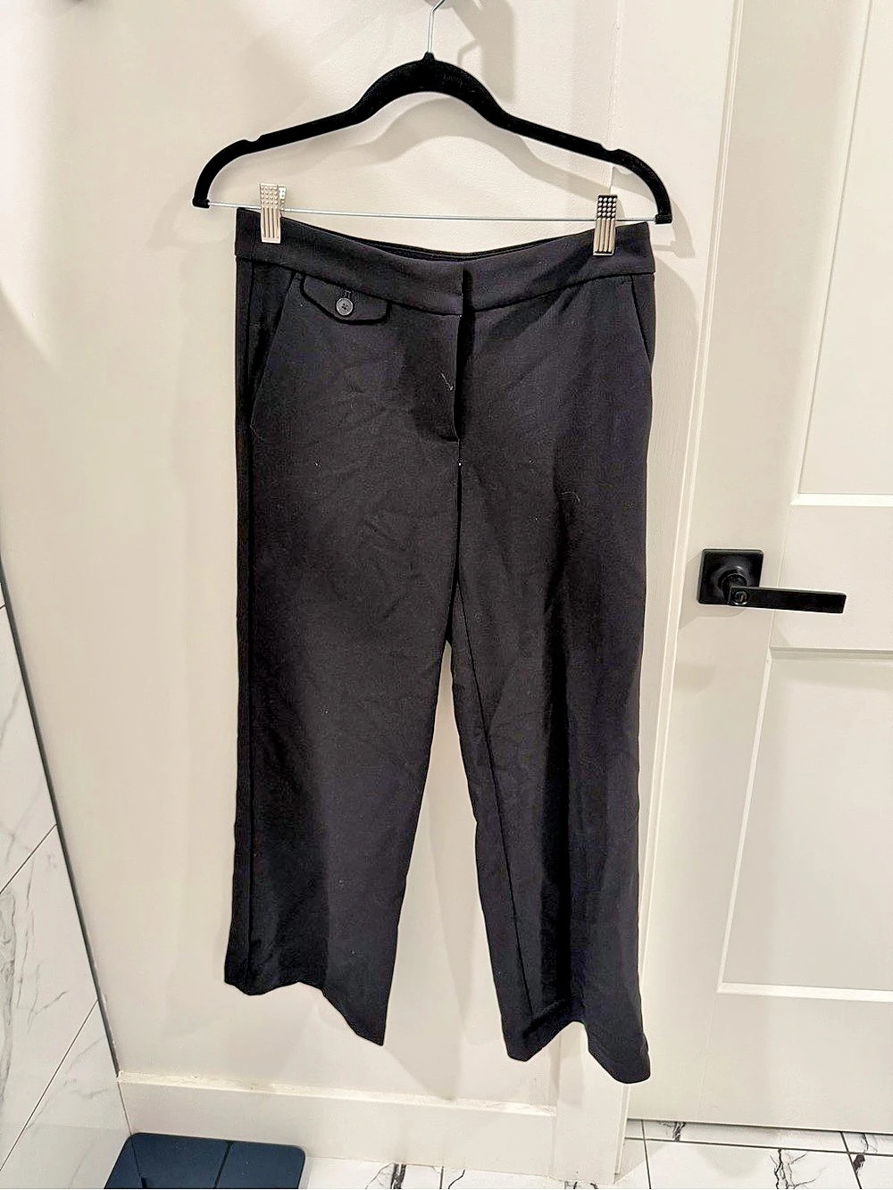 LOFT Black Trousers Size 4P Like New